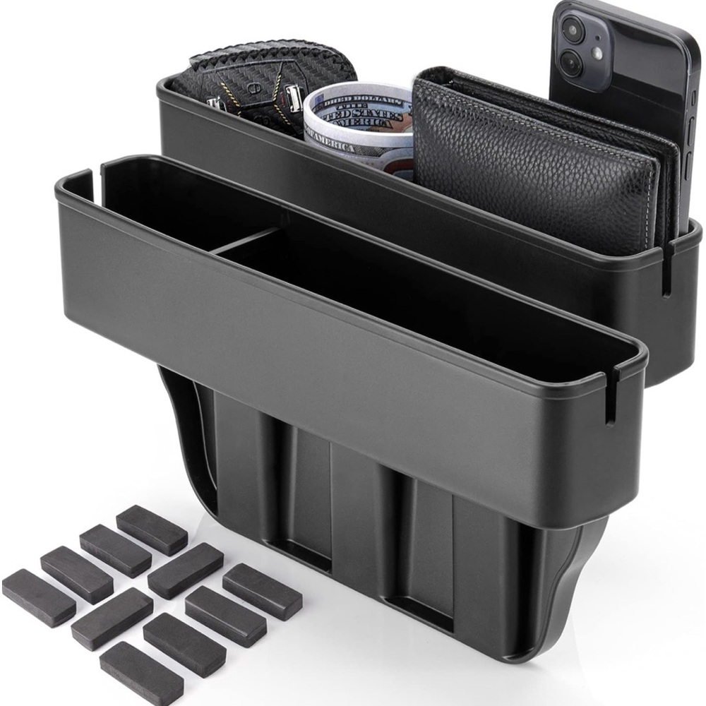 2 Pack Universal Fit Car 🚗  Front Seat 💺 Gap Organizers and Storage